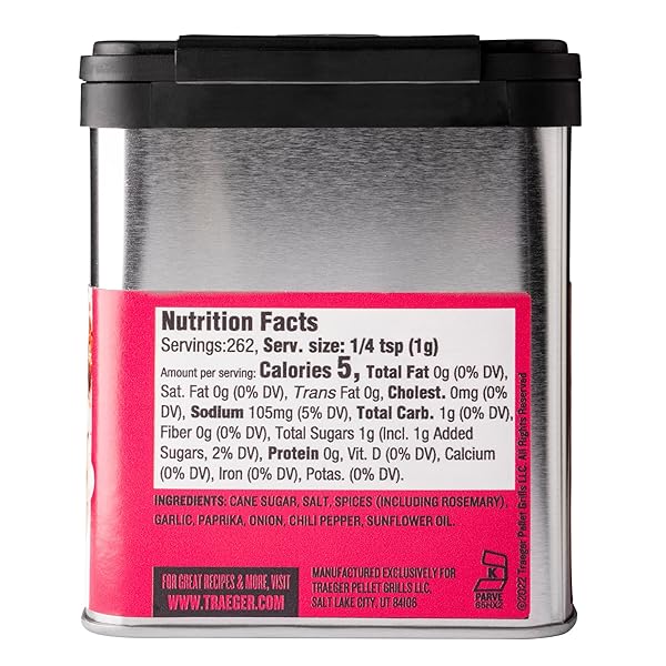 TRAEGER GRILLS SPC173 PRIME RIB RUB WITH ROSEMARY & GARLIC