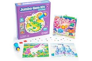 Educational Insights Jumbo Gem Kit - DIY Arts and Crafts Sets for Kids, Easy & Fun Diamond Painting Activity for Small Hands, Crafting & Art Supplies, Jewel Stickers, Creative Gifts, Ages 5+