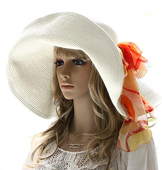 floppy hat with scarf