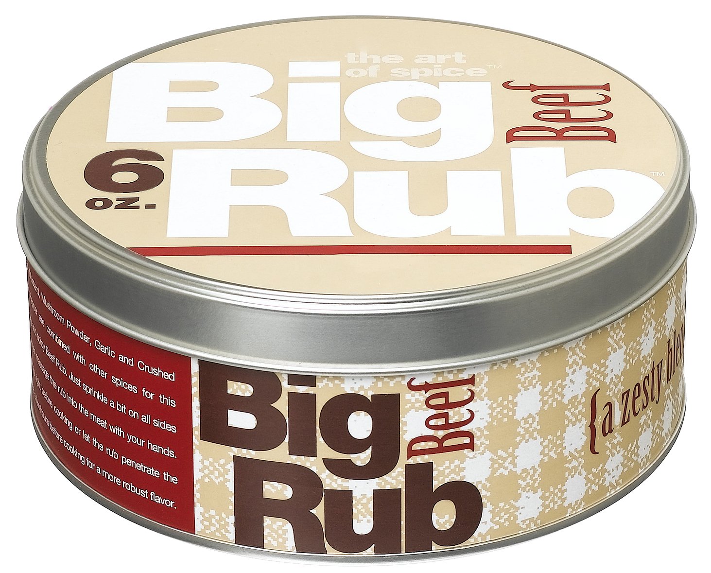 Urban Accents Big Beef Rub, 6.0Ounce Tins (Pack of 6