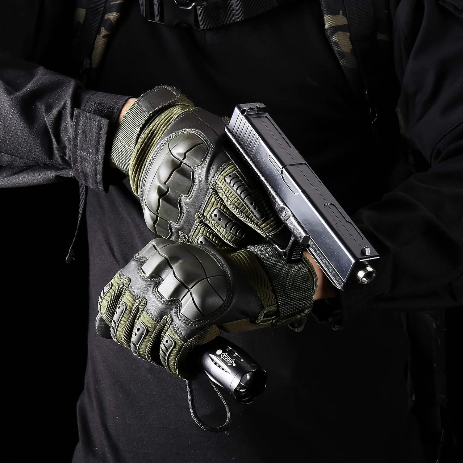 WTACTFUL Army Military Tactical Touch Screen Full Finger Gloves for Motorcycle Motorbike Hunting : Sports & Outdoors