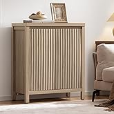 SICOTAS Sideboard Buffet Cabinet with Storage, Fluted Credenza Console Cabinet with Adjustable Shelves, Farmhouse Coffee Bar 