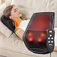 Muzcody Back Massager with Heat, Shiatsu Neck & Back Massager Pillow for Pain Relief, 3D Kneading Massage Cushion for Back, Neck, Shoulder, Leg Relaxation, Ideal for Mom Dad Women Men.