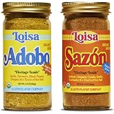 Loisa Adobo + Sazon Duo - USDA Organic, Non-GMO, No-MSG, No Preservatives, No Artificial Coloring, No Artificial Flavors