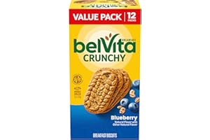 belVita Blueberry Breakfast Biscuits, Value Pack, 12 Packs (4 Biscuits Per Pack)