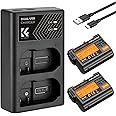 K&F Concept EN-EL15 EN-EL15C Battery and Dual Slot Charger for Nikon Z8 Battery Compatible with Nikon Z8 Zf Z7 Z7ii Z6 Z6ii D7500 D750 D850 D780 1V1 Camera