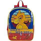 Disney Lion King Backpack for Kids 15” | Bookbag for Boys and Girls | Padded Straps & Large Zip Compartment | Lion King School Supplies
