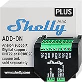 Shelly Plus Add-On | Wi-Fi &amp; Bluetooth Add-On for Shelly Plus Devices | Measure Temperature and Humidity | Home Automation | Works with Alexa &amp; Google Home | iOS Android App | No Hub | Digital Sensor