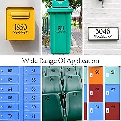 2 Inch Black Mailbox Numbers Stickers, 4 Set