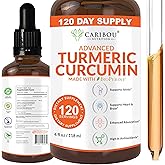 Liquid Turmeric Curcumin with Bioperine for Enhanced Absorption - Turmeric Curcumin Supplement for Joint Support - Turmeric Extract with Black Pepper - 2 Month Supply - 4oz