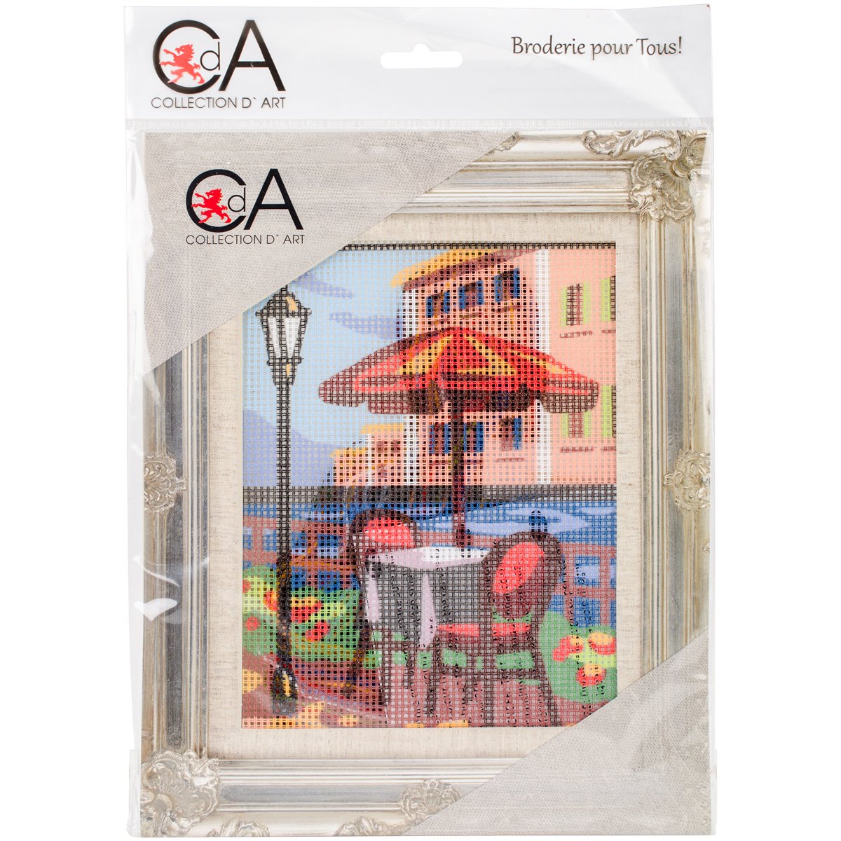 Collection D'Art Seaview Restaurant Tapestry Kit, 100% Cotton, Multi-Colour, 20 x 25 x 0.1 cm