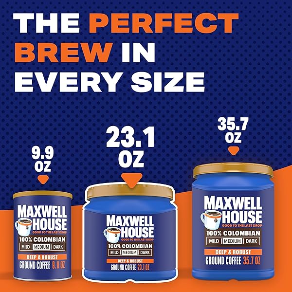 MAXWELL HOUSE 23.1OZ GROUND COFFEE MEDIUM 100% COLOMBIAN ROAST