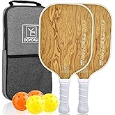 Pickleball Paddles Set of 2, 2026 USAPA Approved Pickleball Set, Fiberglass Lightweight Pickle Ball Rackets 2 Pack, 2 Outdoor Pickleball, 2 Indoor Pickleball Balls, 1 Pickleball Bag for Women and Men