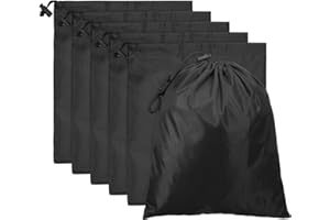 PATIKIL Travel Storage Bags with Toggle 6 x 8 Inch, 6 Pack Waterproof 210D Polyester Drawstring Bag Stuff Sack Cinch Bag for 