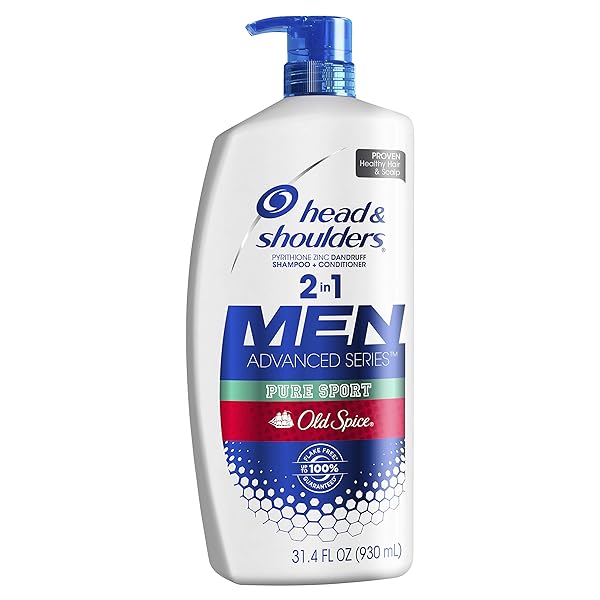 HEAD AND SHOULDERS OLD SPICE PURE SPORT 2-IN-1 ANTI-DANDRUFF SHAMPOO + CONDITIONER 31.4 FL OZ