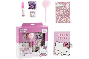 Hello Kitty Journal Set - Complete Set with Journal, Fuzzy Pen, Stickers and Stationery Accessories for Girls Hello Kitty Fan