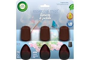 Air Wick Essential Mist Refill, 3ct, Linen & Petals, Air Freshener, Essential Oils