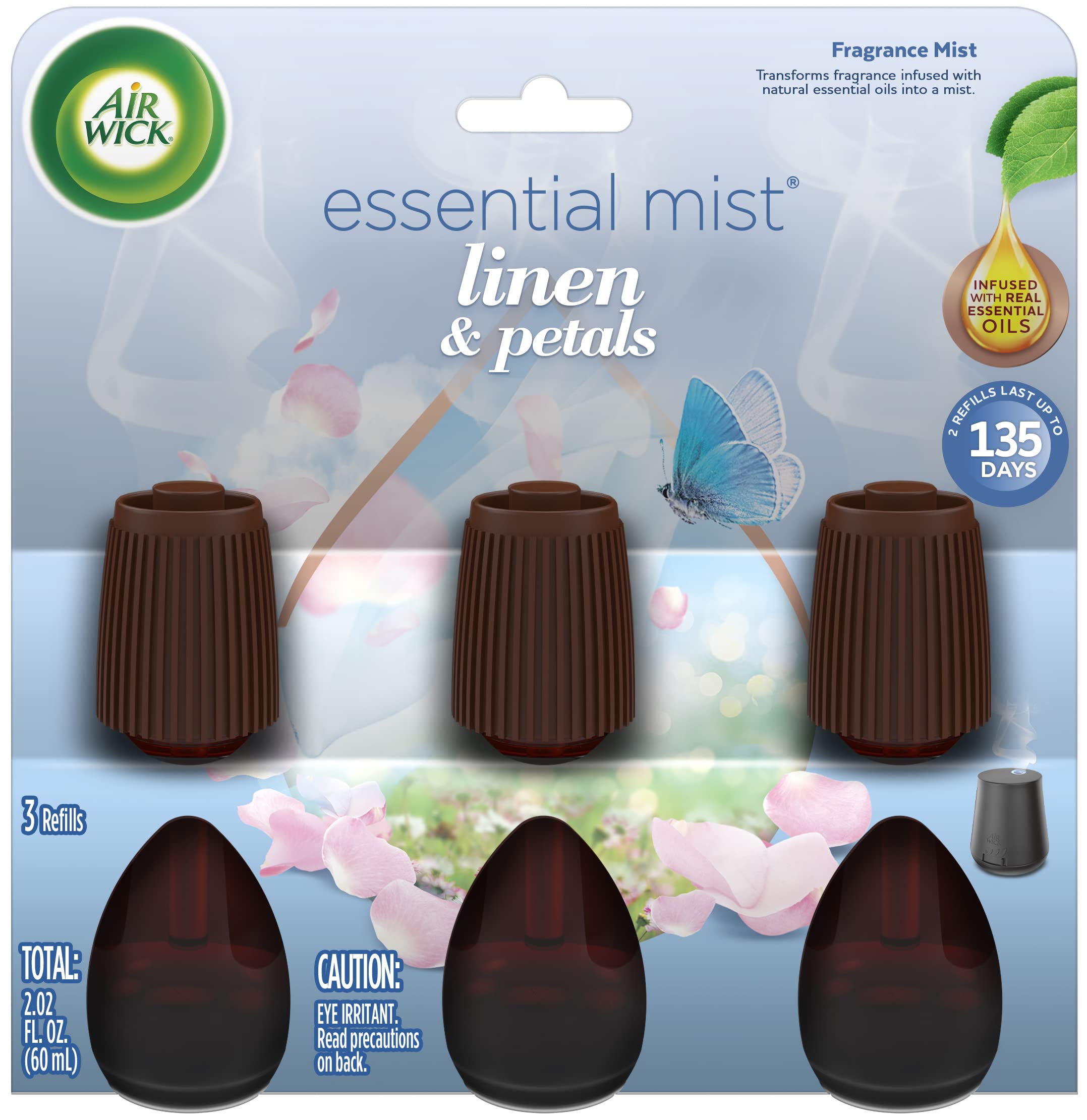 Photo 1 of (just 2)
Air Wick Essential Mist Refill, 3ct, Linen & Petals, Air Freshener, Essential Oils