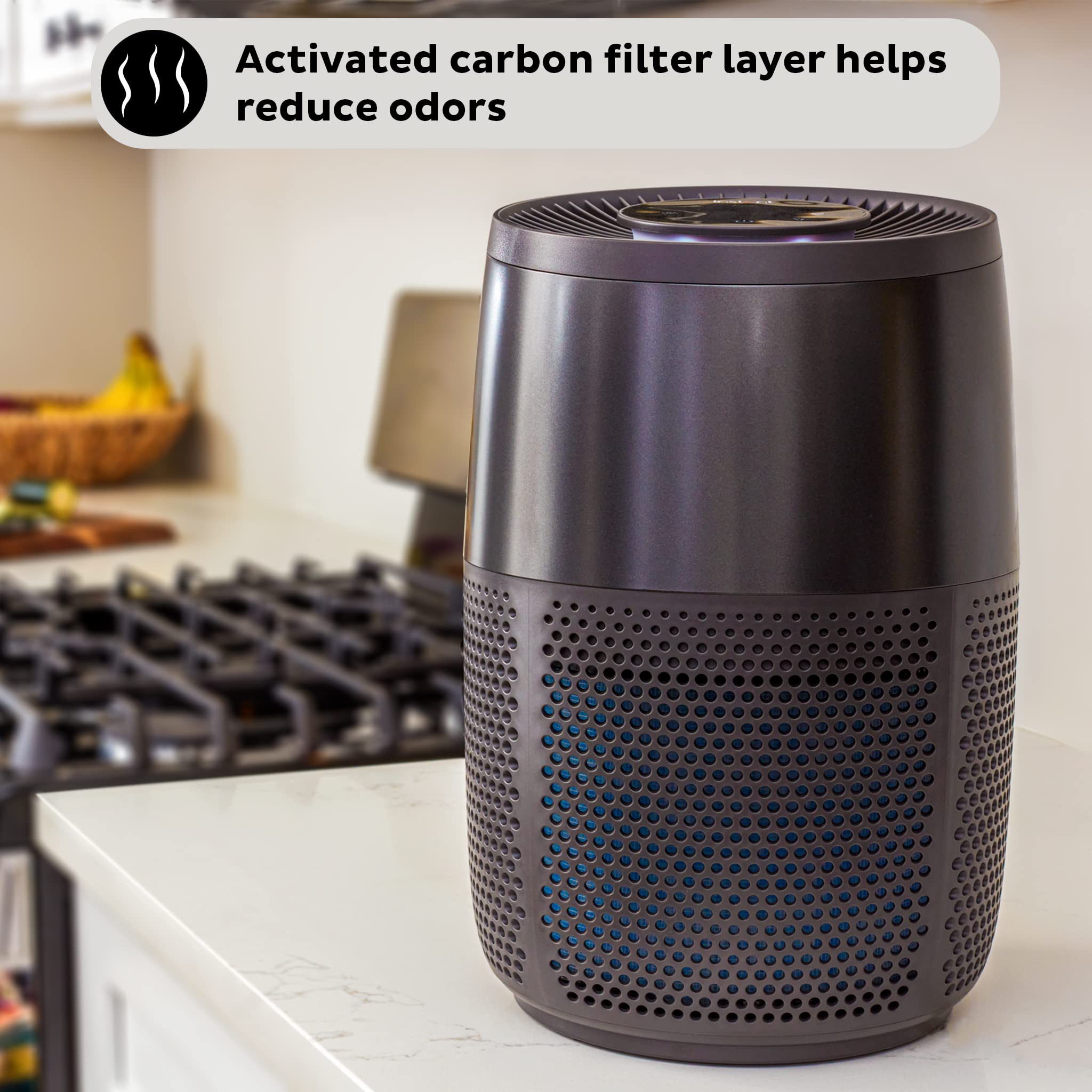 Instant HEPA Quiet Air Purifier, From the Makers of Instant Pot with Plasma Ion Technology for Rooms up to 630ft2, removes 99% of Dust, Smoke, Odors, Pollen & Pet Hair, for Bedrooms, Offices, Charcoal