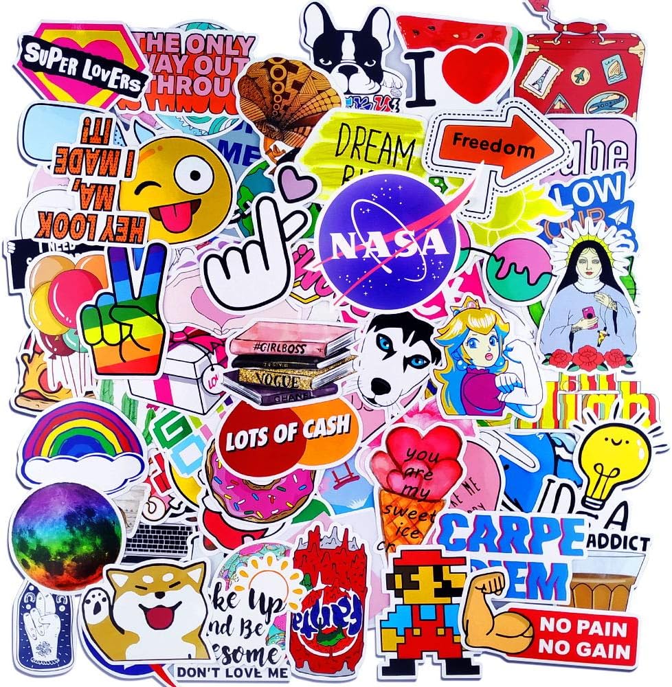 Cute Laptop Stickers for Teen Girls hydroflask Stickers Waterproof Aesthetic Assorted Stickers 100 Pack