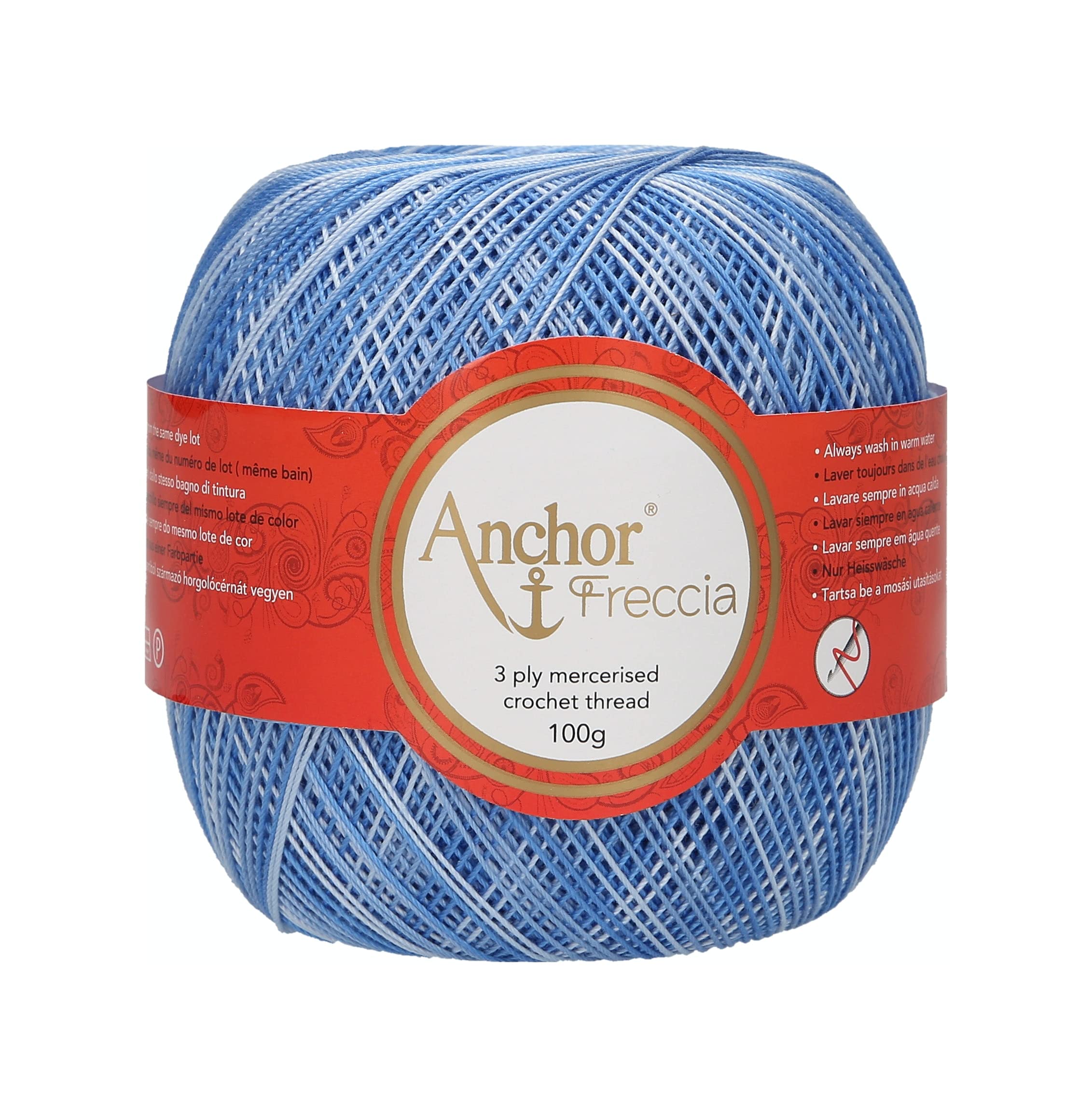 Anchor 4788012-09434 Crochet Yarn, 100% Cotton, 9434, Thickness 12, 163 g