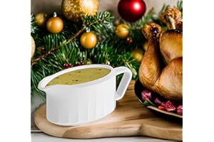 XANADU Gravy Boat - 21 Oz Capacity - Classic Sauce Boat Porcelain Creamer Pitcher - Easy Pour, Elegant Design