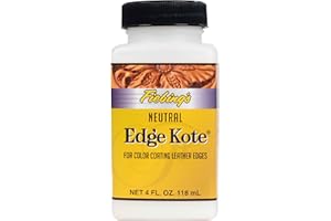 Fiebing's Edge Kote (4oz, Neutral) - Leather Edge Paint for Shoes, Furniture, Purses, Couches, Belts - Flexible, Water Resistant, Semi Gloss Color Coating Leather Dye to Protect Natural Edges