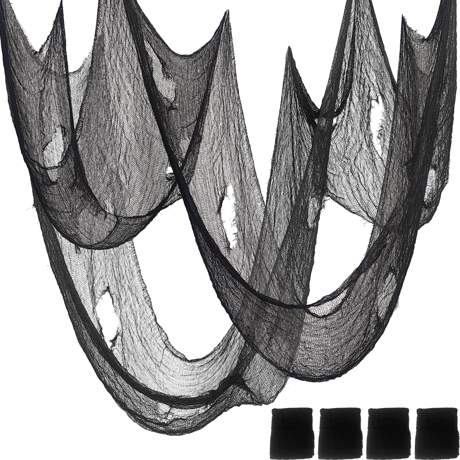 Gardeningwill Set of 4 Black 400 x 80cm HALLOWEEN GREY CREEPY Decoration Party Prop Door Window Cover