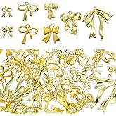 LEGENTLISUR Gold Bow Charms for Jewelry Making Cute Alloy Bowknot Pendants Charms for Women Earrings Necklace Bracelets DIY Supplies