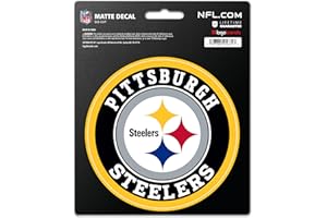 LOGO BRANDS Pittsburgh Steelers NFL Team Logo Vinyl Sticker–Officially Licensed Pittsburgh Steelers 4 Inch Heavy Duty Decal for Indoor or Outdoor–Use for Laptops, Coolers, & Notebooks–Show Your Steelers Pride
