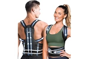 FILLOVE 4X Support Back Brace Posture Corrector for Women and Men with Magnetic Therapy, Adjustable Full Back Straightener for Upper Lower Back Pain Relief, Spine Scoliosis Hunchback Posture Corrector
