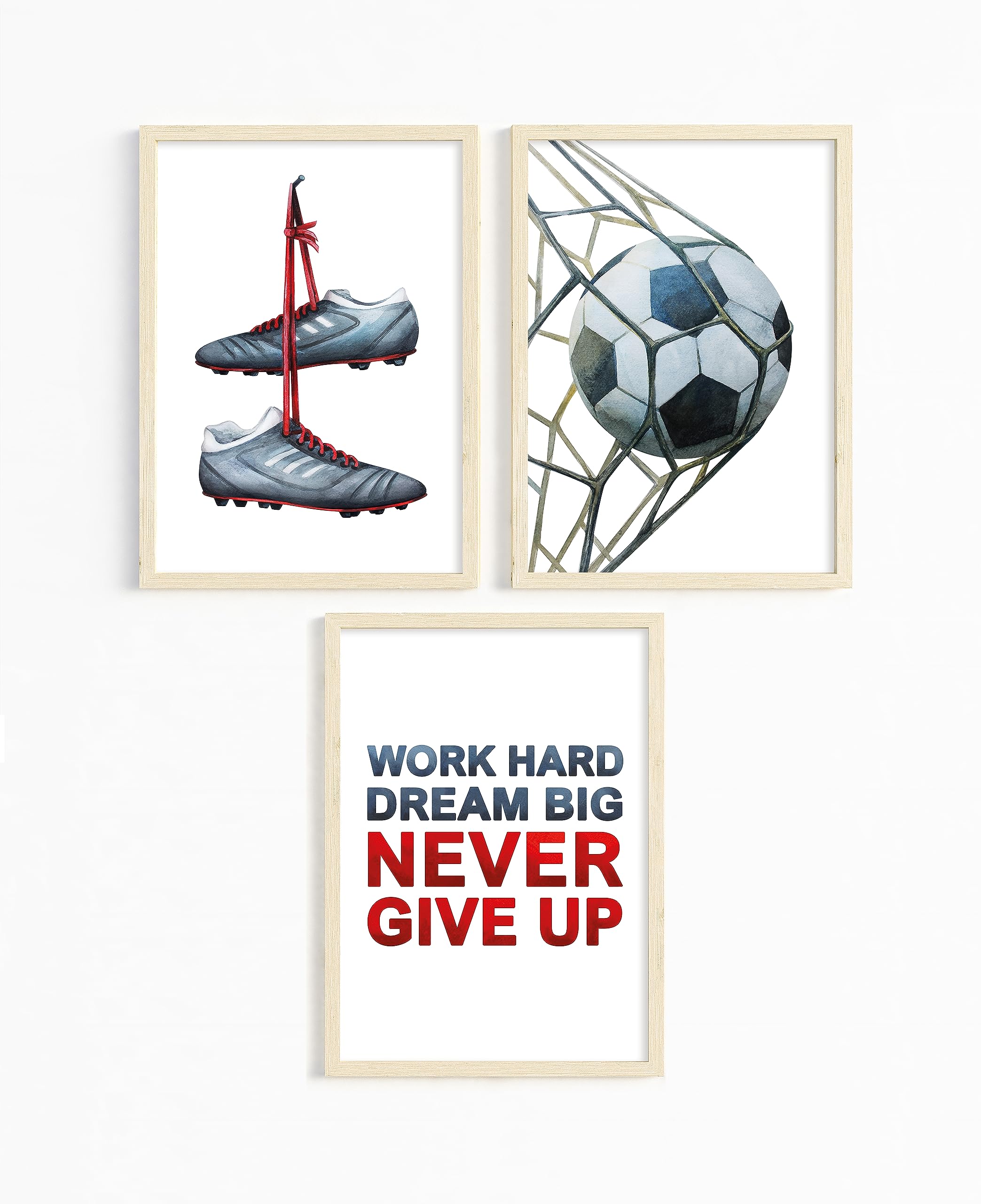 [UNFRAMED] Football Bedroom Accessories for Boys, Soccer Motivational Wall Art Decor, Bedroom Poster for Teenage Boy Room, Sports Prints Picture, England Team Football Pictures (A3)