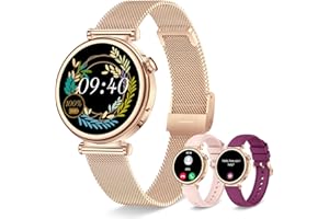 Small Smart Watch for Women with Bluetooth Call, 1.27" Fitness Watch Step Counter Heart Rate Sleep Monitor 100 Sports Modes F