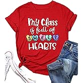 PECHAR Valentines Shirts Women Lover Heart Graphic Shirt Pullover Long Sleeve Tee Tops