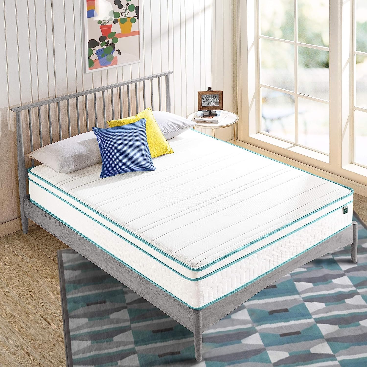 Photo 1 of ***********FINAL SALE- NO RETURNS**********Zinus 10 Inch Memory Foam Spring Hybrid Mattress, Queen, Euro Top, Green Tea-Infused Foam, Medium Firmness, CertiPUR-US Certified