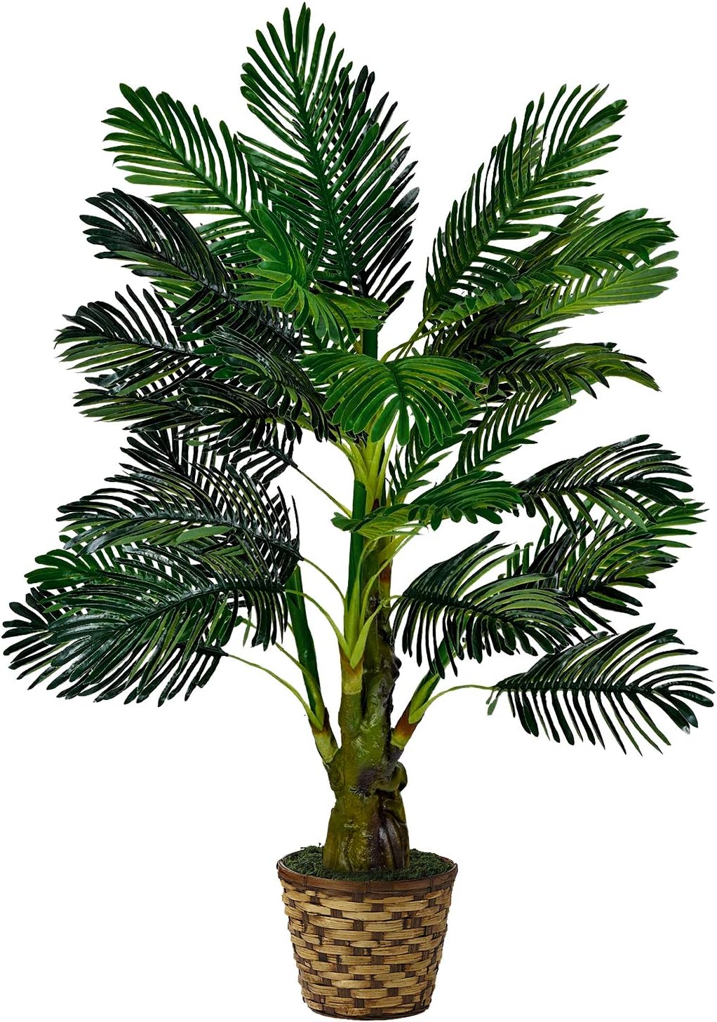 Woooow 4Feet Palm Tree,Real Touch Palm Leaves Areca Palm