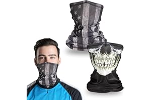 TuXCen Kids Camo Gaiter for Girls Boys Youth Adult Face Masks Gator Cooling Bandana Balaclava UV Protection Weather
