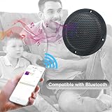 Herdio 160W 4 Inch Ceiling Bluetooth Speaker Kit Water Resistant Black view 3