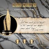 Scriveiner Silver Chrome Fountain Pen with Schmidt Gilded Broad Nib view 5
