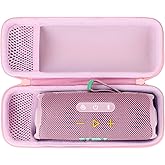 Lebakort Hard Case Compatible with JBL Flip 7 6 5 4 Waterproof Portable Speaker (Pink Case)