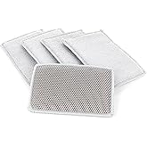 The Rag Company - Jersey Bug Scrubber Pads - Pearl Weave, Easily and Safely Trap Bug Splatter in Sponge, Safe on All Finishes, 4in x 6in, Ice Grey (5-Pack)