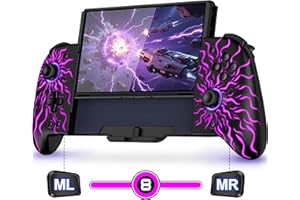 Spican Switch Controllers, Hall Effect Wireless Switch Controler for Handheld Mode, One-Piece Switch Remote with Battery/Turbo/Programmabl for Nintendo Switch Games