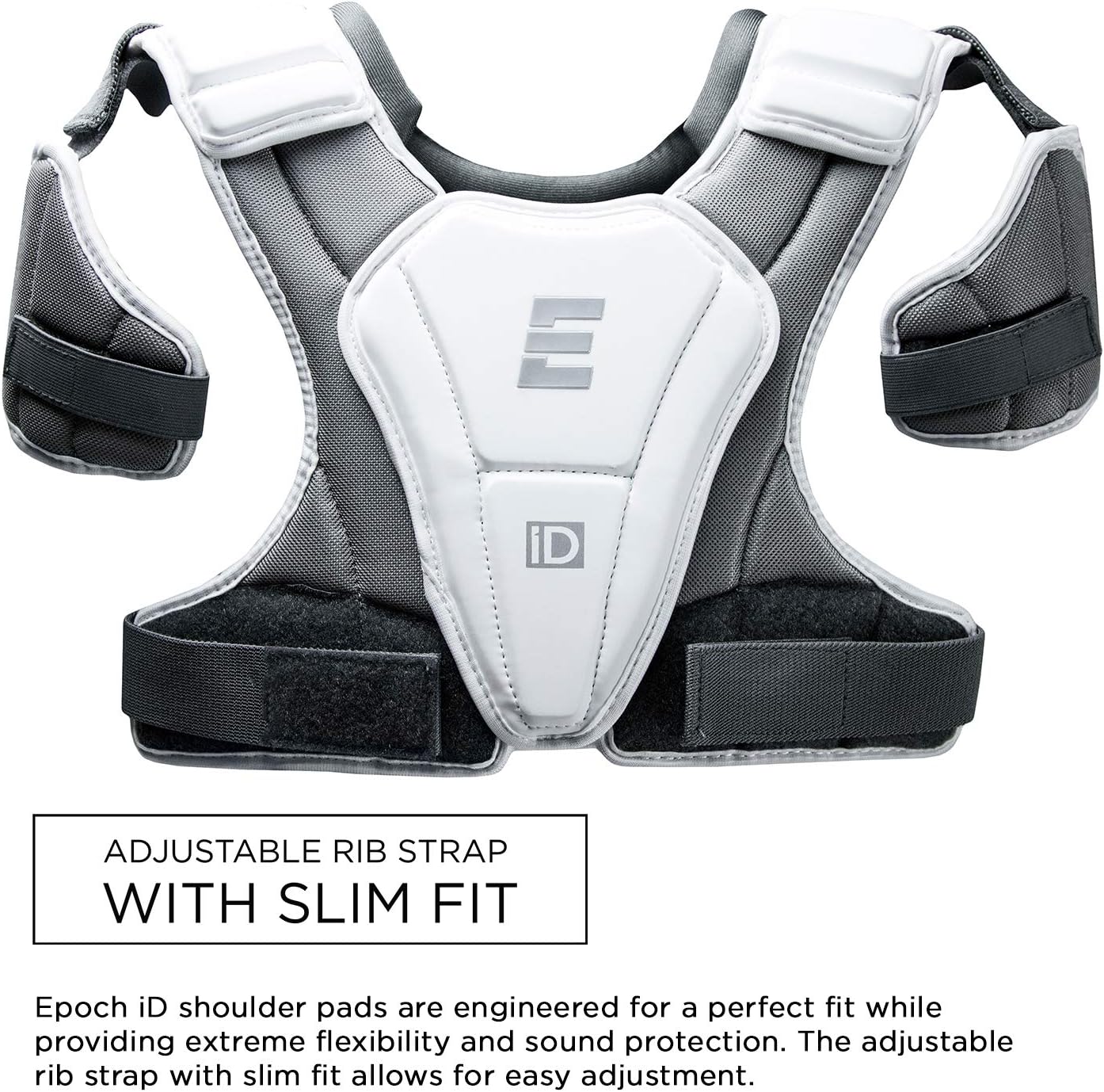Epoch iD High Performance Lightweight Lacrosse Shoulder Pad for Attack, Middie and Defensemen, Large, White : Sports & Outdoors
