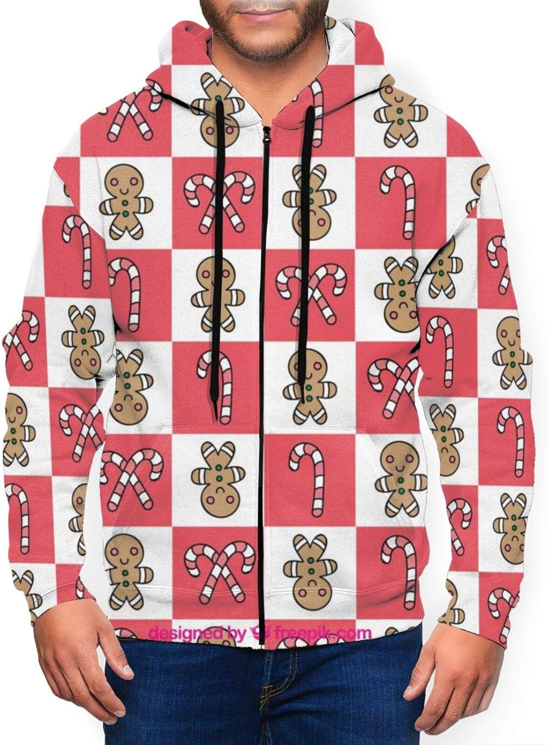 Candy Cookie Hoodies Men's Hooded Zipper Casual Shirt Popular Active
