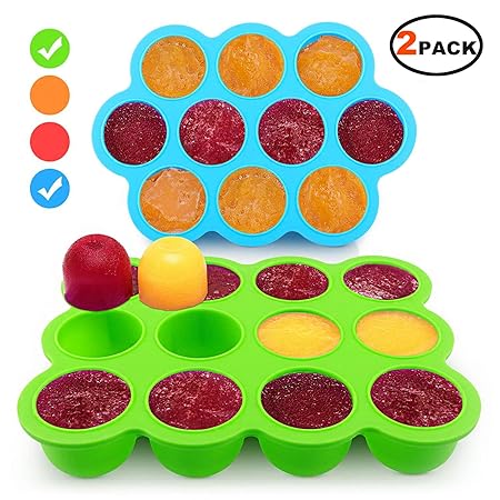 Silikon Babynahrung Aufbewahrung Gefrierbehälter Von Alle Sorten, Mit Auslaufsicherem Verschluss- Das Gefriertablett Eiswürfe