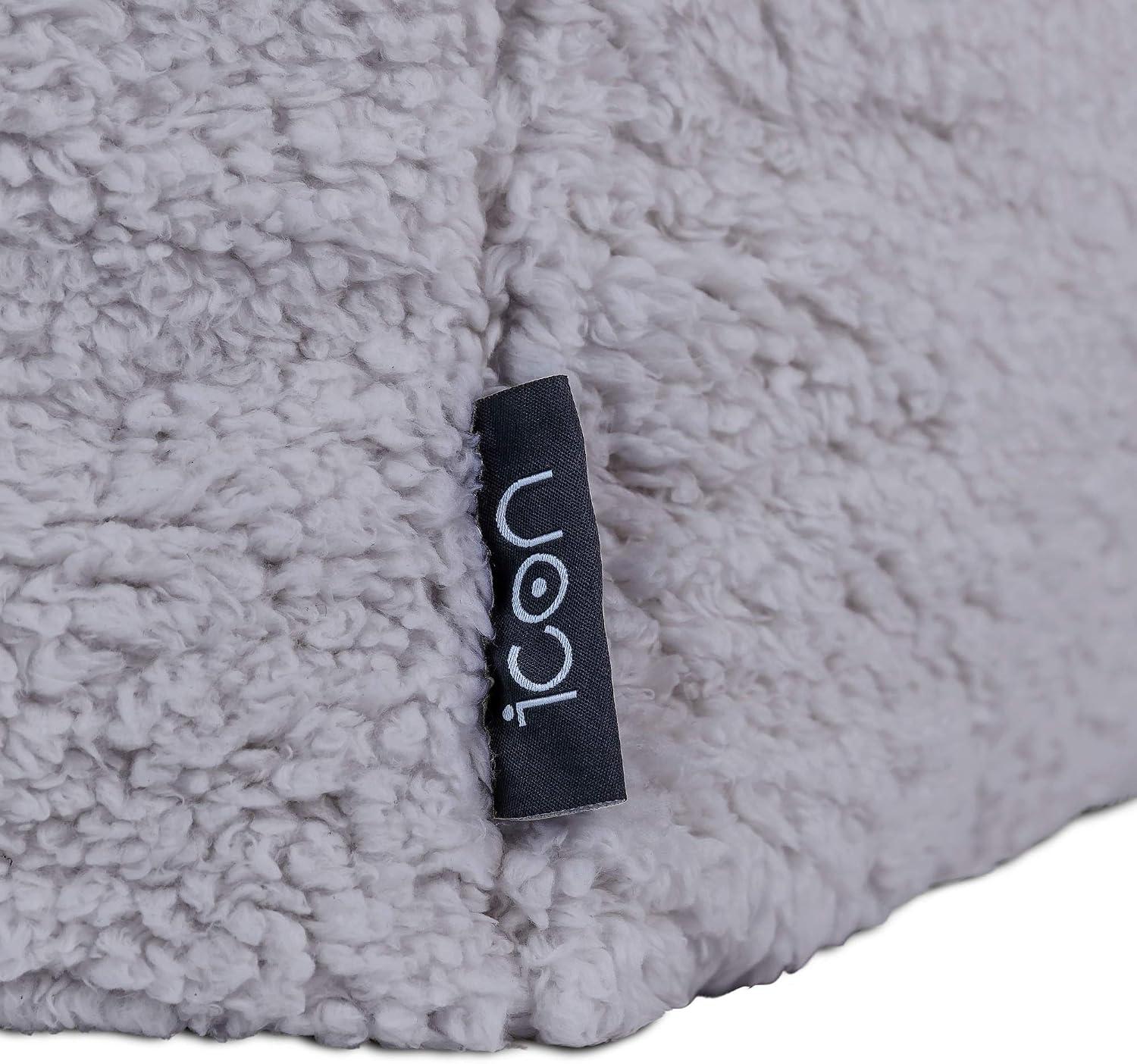 icon Natalia Teddy Fleece Kids Bean Bag Chair, Grey - Image 4