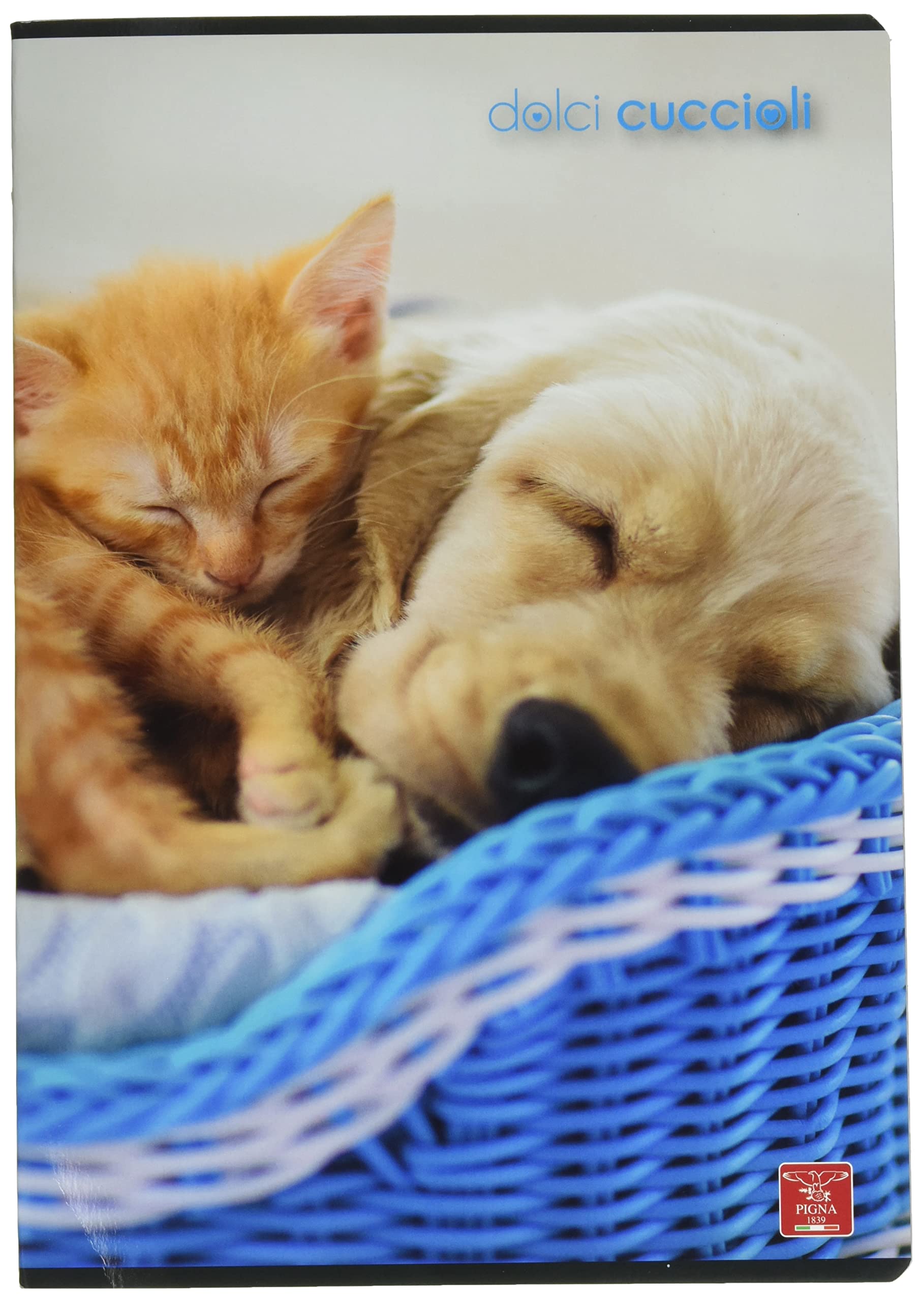 Pigna MAXI 02307690A Notebooks A4 Sweet Puppies, First/Second Grade Stripes, Pack of 10