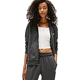 Tommy Jeans womens Medium Weight Zip Up Hoodie With Script Logo and Drawstring