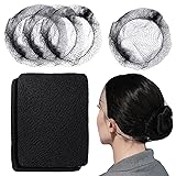LEOBRO Black Hair Nets, 60 pcs Hair Nets for Food