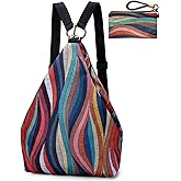 Black Butterfly Premium Backpack for Women, Bohemia Style Fashion Casual Daypack Backpack, Small Backpack Purse (0050-multicolor Plus)